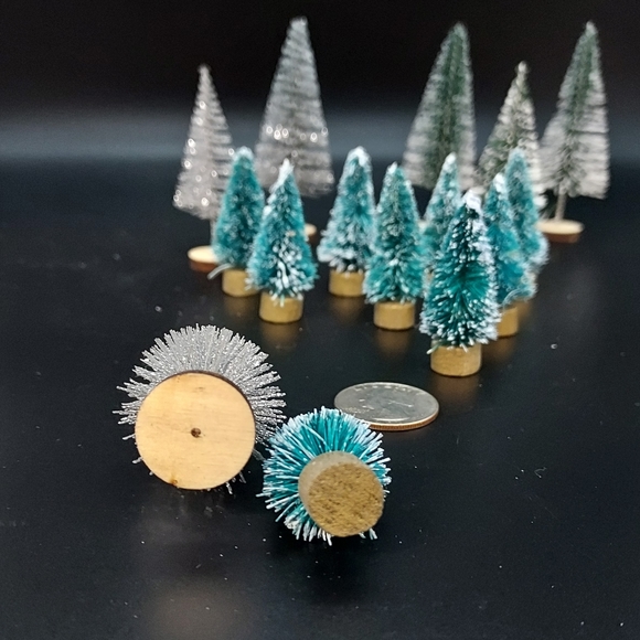 Lot 15 Bottle Brush Trees Vintage Christmas - Picture 7 of 7